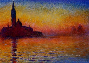  Giorgio Art Painting - San Giorgio Maggiore at Dusk Claude Monet